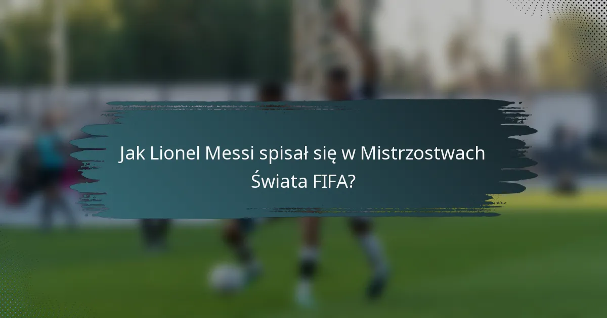Jak Lionel Messi spisał się w Mistrzostwach Świata FIFA?